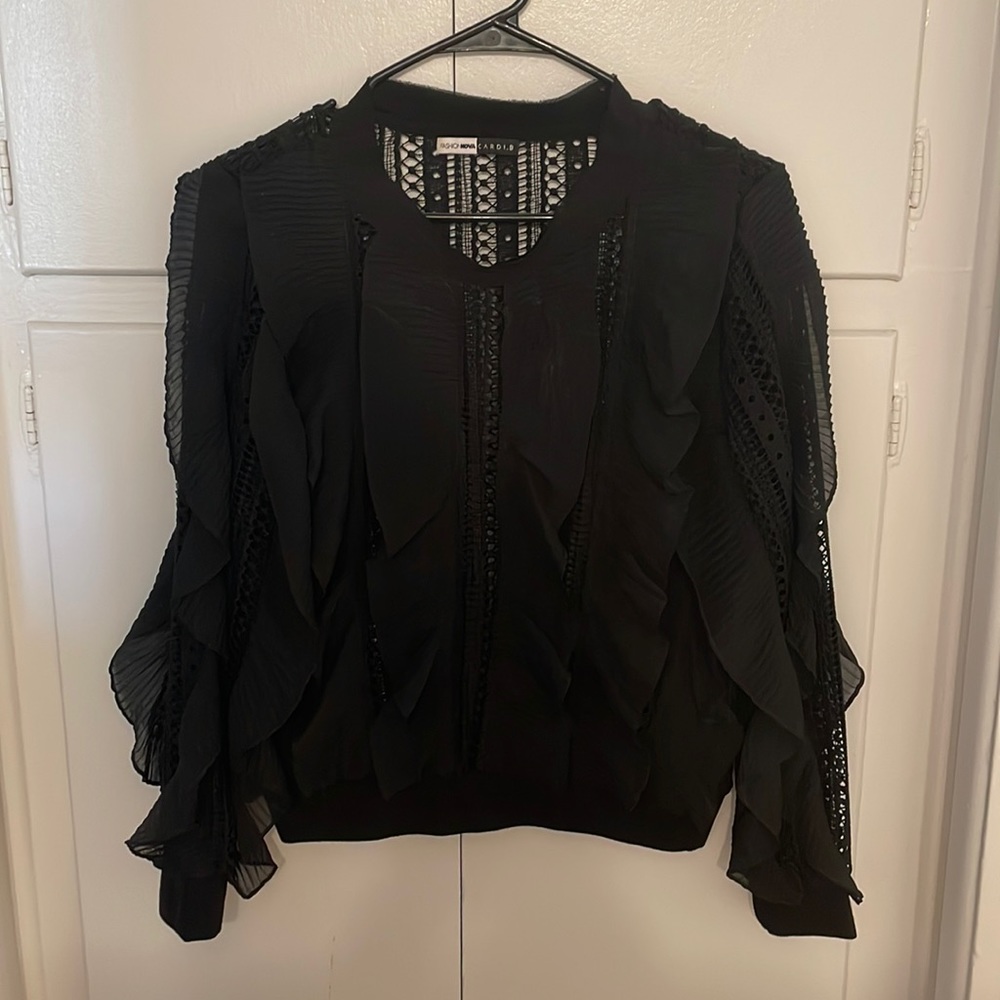 Fashion nova cardi b collab going out black blouse